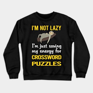 Funny Lazy Crossword Puzzles Crewneck Sweatshirt